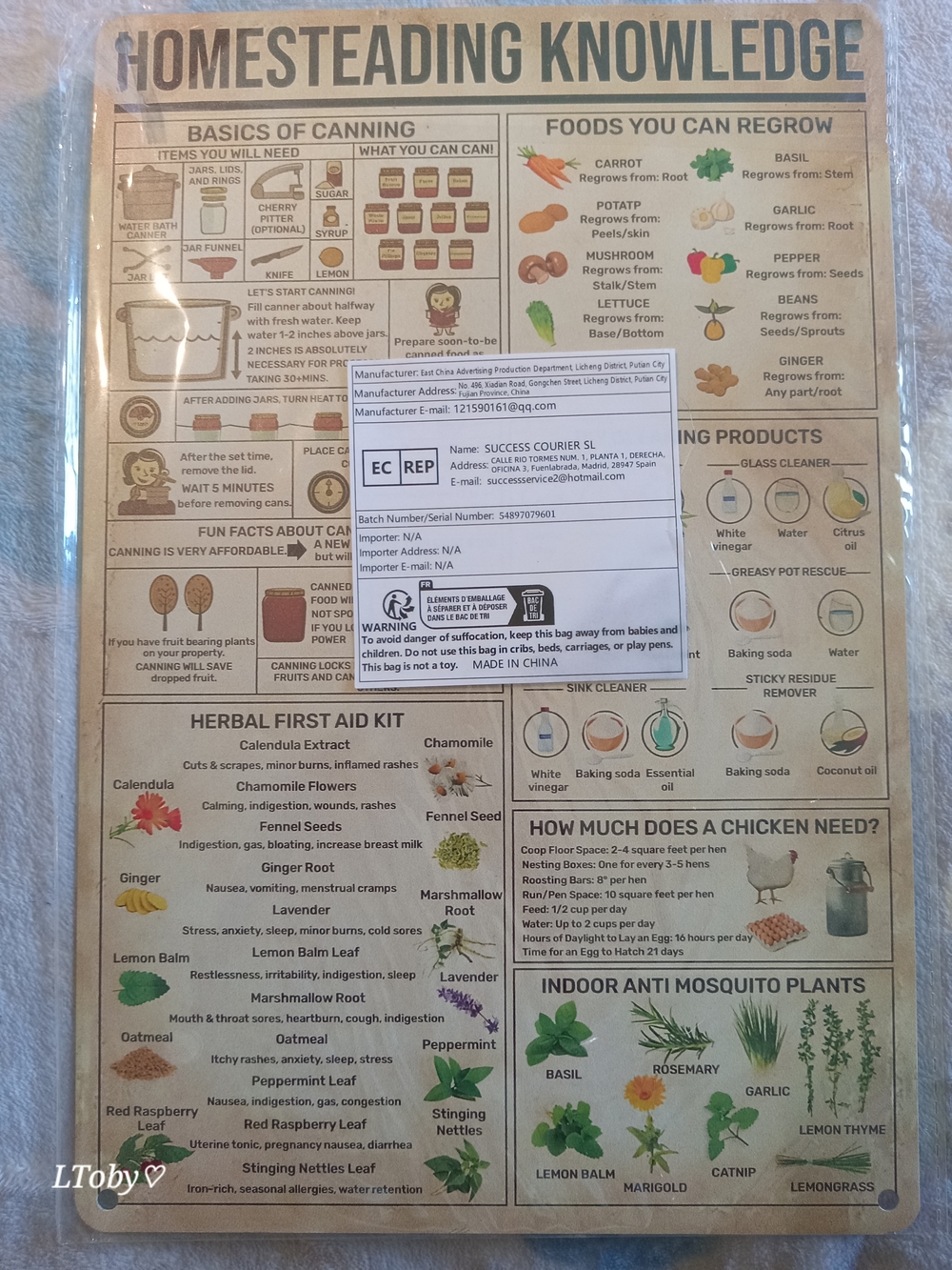 NWT Homesteading Knowledge Metal Sign